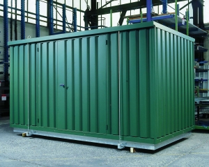 Ocelový kontejner SRC 2.1 TB, dveře na delší straně, pozinkovaný a lakovaný