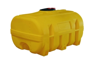 Plastová cisterna z PE s vlnolamem o objemu 3000 litrů, žlutá