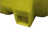 PE cisterna obdélníková s vlnolamem, 1000 l, žlutá