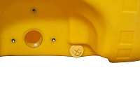 Plastový sud obdélníkový, žlutý, 2000 l