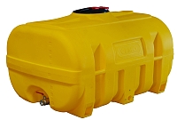PE cisterna obdélníková s vlnolamem, 2000 l, žlutá
