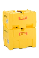 Plastový sud, tvar krabice, žlutý, 125 l