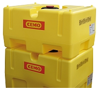 Plastový sud, tvar krabice, žlutý, 125 l