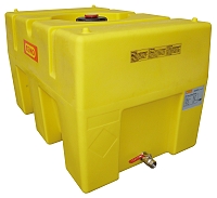 Plastový sud, tvar krabice, žlutý, 450 l