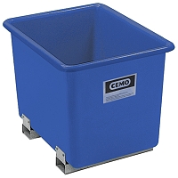 Obdélníkový kontejner 200 l plochý standardní modrý
