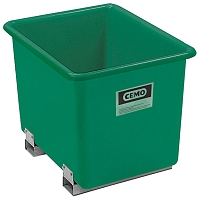 Obdélníkový kontejner 700 l s kapsami pro VZV zelený